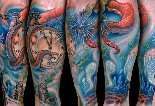 Captivating, Colorful Ocean Life Tattoos for Your Inspiration