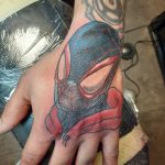 Spiderman hand tattoo