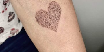Love Fingerprint Tattoo Idea