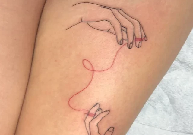 The Red String of Fate Tattoo Ideas