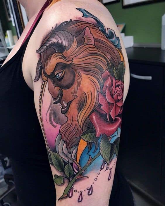 Beauty and the Beast Tattoo Ideas - Tattoo Observer