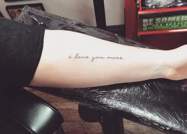 I love you more tattoo