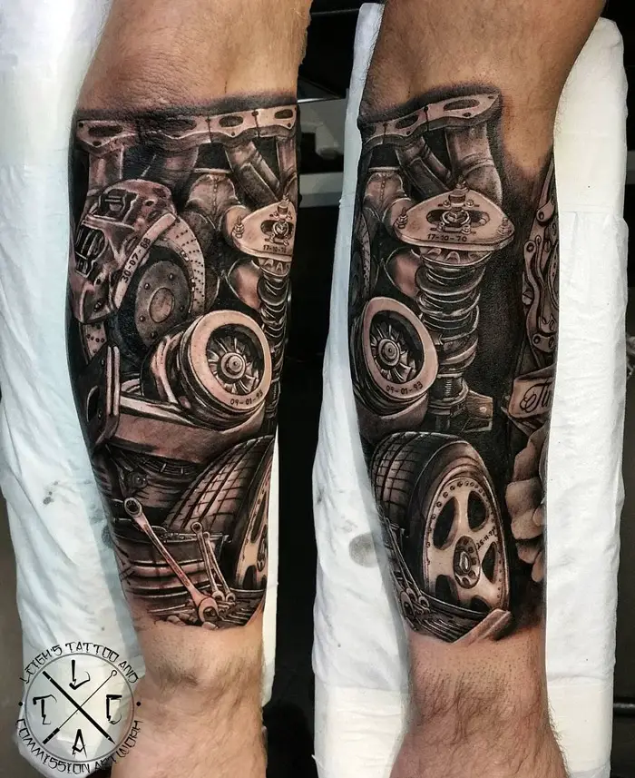 Mechanic’s Forearm Tattoo