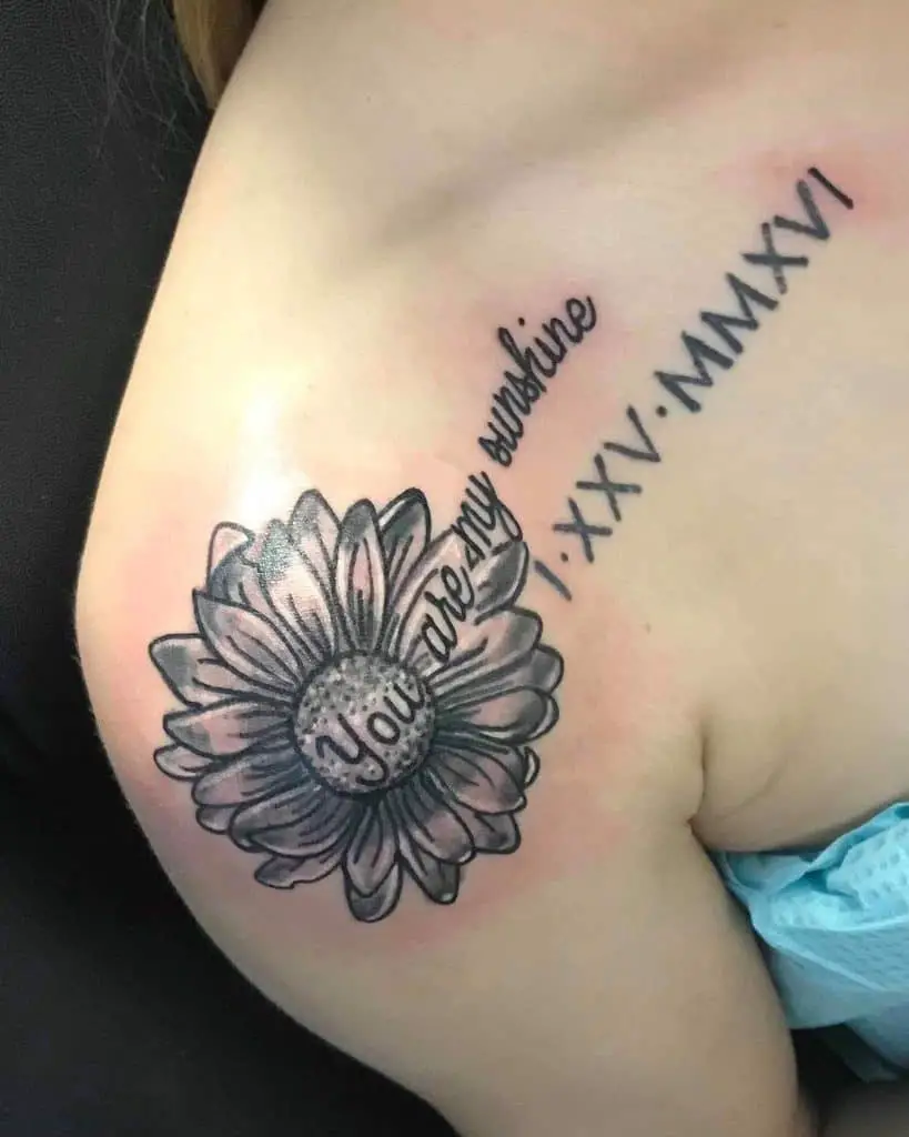 Sunshine tattoo quote in 2023  Sunshine tattoo, Tattoos, Forearm tattoo  women