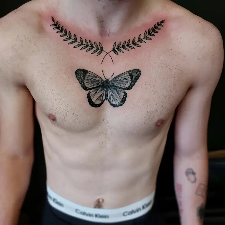 Butterfly Chest Tattoo Ideas for Men - Tattoo Observer