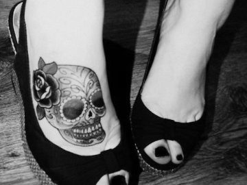 Mexican Candy Foot Tattoo