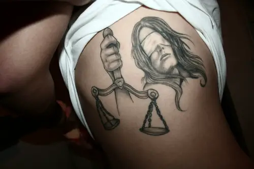 scale of justice tattoo