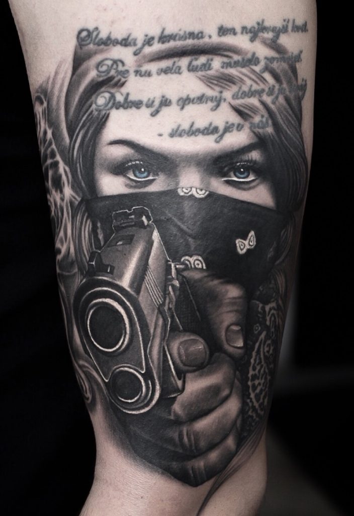 Tattoo Girl Gun Images Browse 2529 Stock Photos  Vectors Free Download  with Trial  Shutterstock