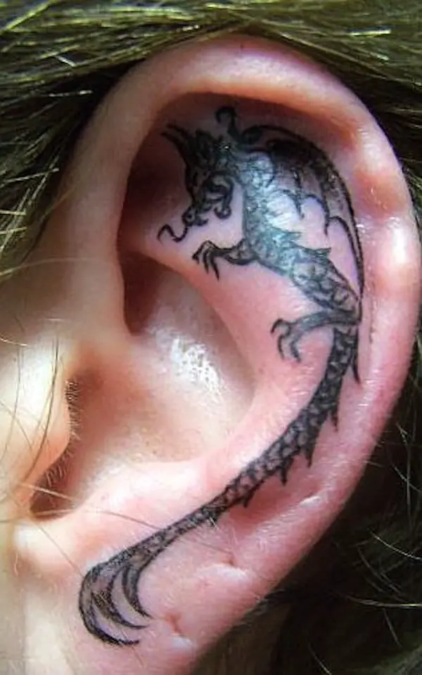 124 Most Original Ear Tattoos