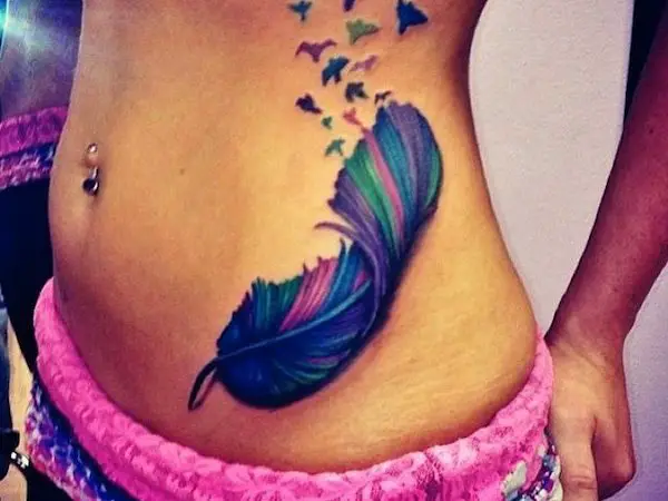 34 Feather Tattoos to Make you Fly