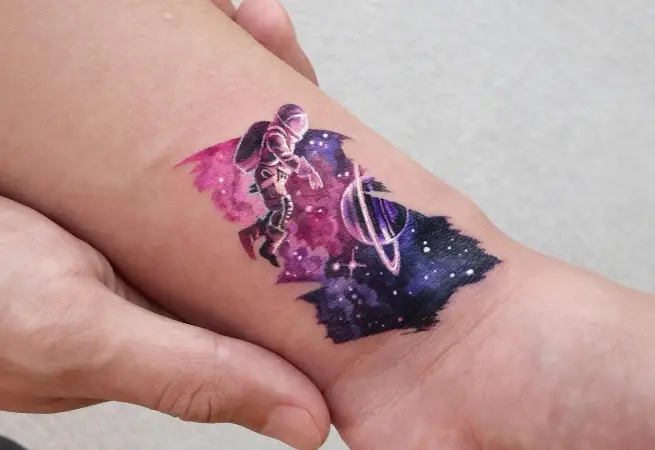 Wonderful galaxy brushstroke tattoos by tattooist_sigak