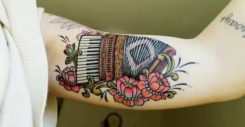 12 Charming Accordion tattoos for all you music lovers!